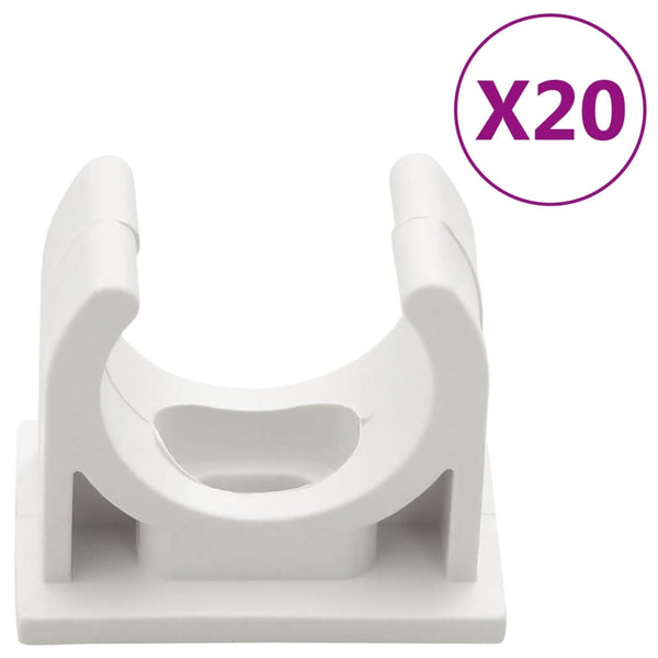 vidaXL Installation Pipes with Clips Ø25 mm 10 m PVC
