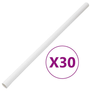 vidaXL Installation Pipes with Clips Ø30 mm 30 m PVC