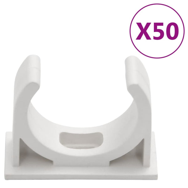 vidaXL Installation Pipes with Clips Ø30 mm 30 m PVC