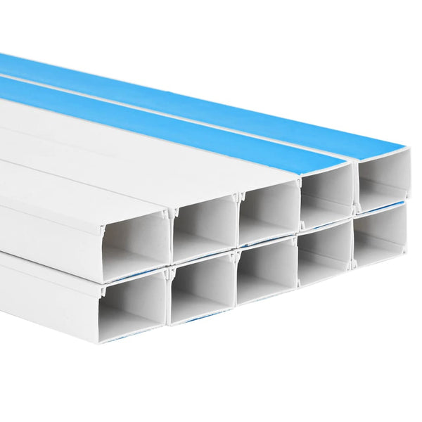 vidaXL Self-Adhesive Cable Ducts 50x25 mm 10 m PVC