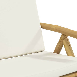 vidaXL Garden Chairs 4 pcs. Adjustable Foldable with Cushions Bamboo