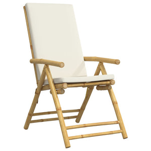 vidaXL Garden Chairs 6 pcs. Adjustable Foldable with Cushions Bamboo