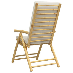 vidaXL Garden Chairs 6 pcs. Adjustable Foldable with Cushions Bamboo