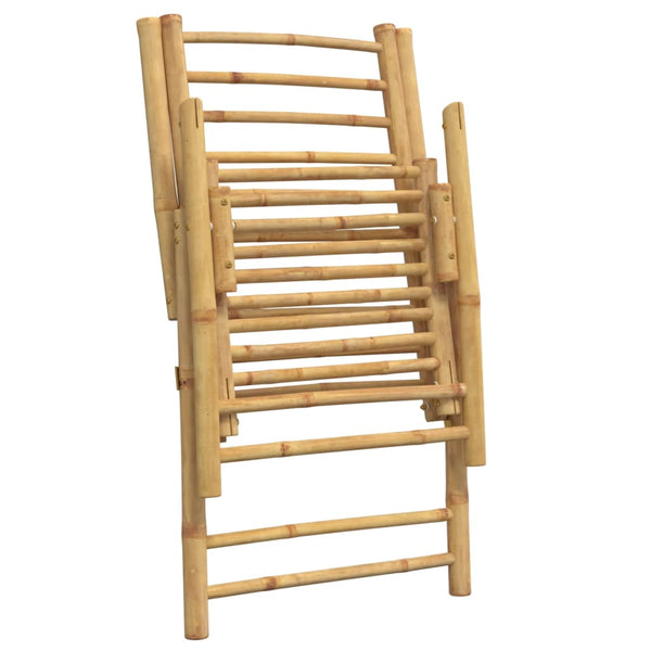 vidaXL Garden Chairs 6 pcs. Adjustable Foldable with Cushions Bamboo