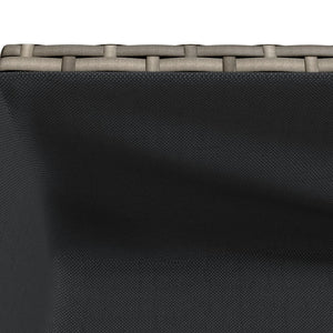 vidaXL Raised Garden Beds with Shelf 2 pcs Grey 90x40x75 cm Poly Rattan