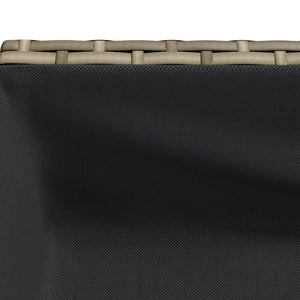 vidaXL Raised Garden Beds with Shelf 2 pcs Grey 70x28x70 cm Poly Rattan