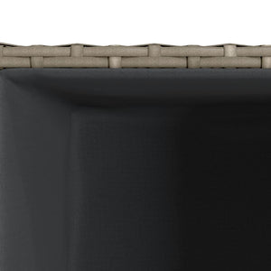Pflanzkübel Set Grau Poly Rattan 30x60cm, 2 Stk.
