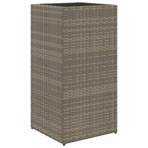 vidaXL Planters 2 pcs Grey 40x40x80 cm Poly Rattan