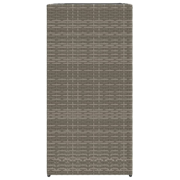 vidaXL Planters 2 pcs Grey 40x40x80 cm Poly Rattan