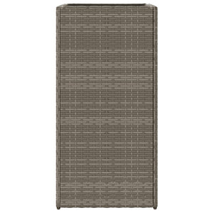 vidaXL Planters 2 pcs Grey 40x40x80 cm Poly Rattan
