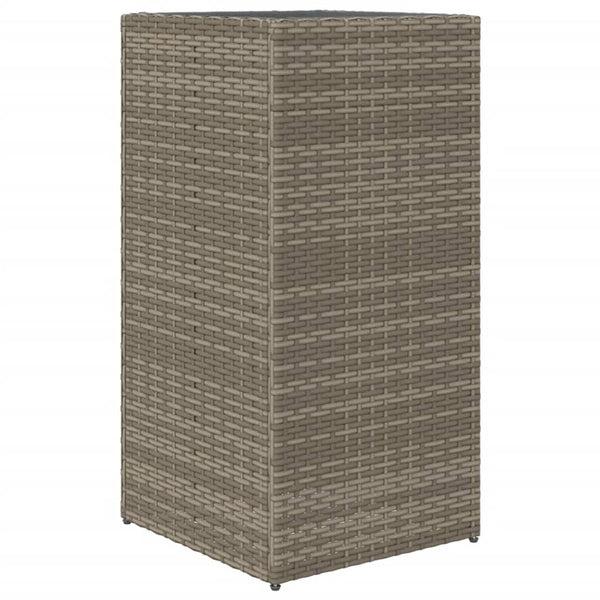 vidaXL Planters 2 pcs Grey 40x40x80 cm Poly Rattan