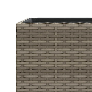 vidaXL Planters 2 pcs Grey 40x40x80 cm Poly Rattan