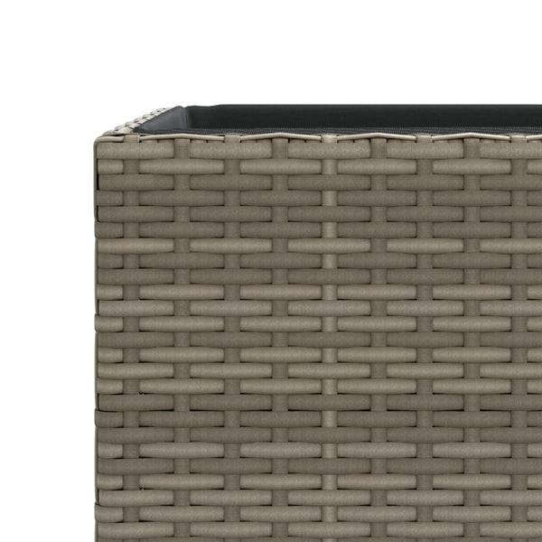 vidaXL Planters 2 pcs Grey 40x40x80 cm Poly Rattan