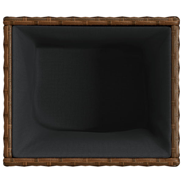 vidaXL Planters 2 pcs Brown 36x30x32 cm Poly Rattan