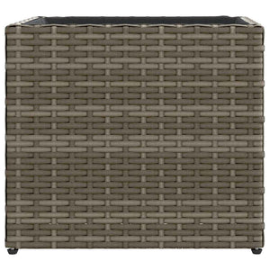 vidaXL Planters 2 pcs. Gray 36x30x32 cm Poly Rattan