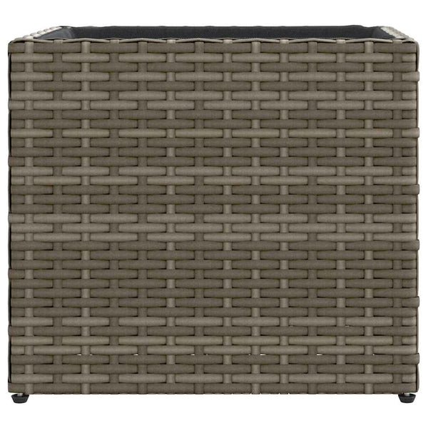 vidaXL Planters 2 pcs. Gray 36x30x32 cm Poly Rattan