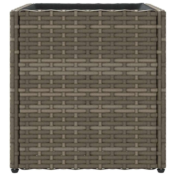 vidaXL Planters 2 pcs. Gray 36x30x32 cm Poly Rattan