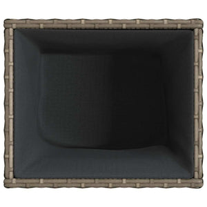 vidaXL Planters 2 pcs. Gray 36x30x32 cm Poly Rattan