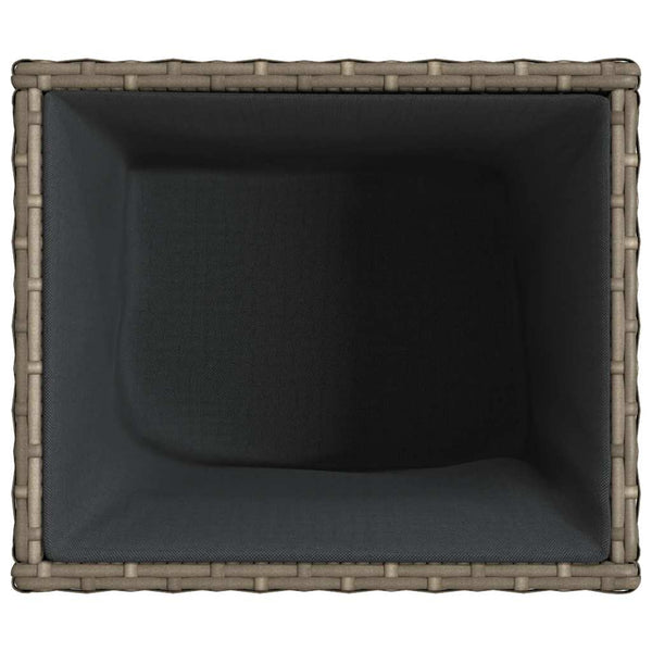 vidaXL Planters 2 pcs. Gray 36x30x32 cm Poly Rattan