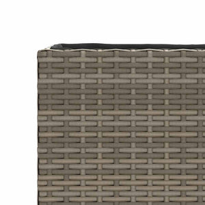vidaXL Planters 2 pcs. Gray 36x30x32 cm Poly Rattan