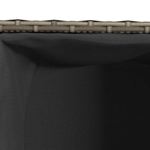 vidaXL Planters 2 pcs. Gray 36x30x32 cm Poly Rattan