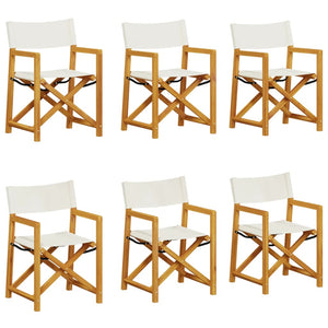 vidaXL Folding Garden Chairs 6 pcs. Cream Fabric