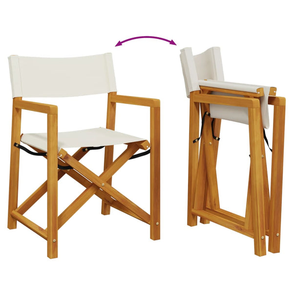 vidaXL Folding Garden Chairs 6 pcs. Cream Fabric