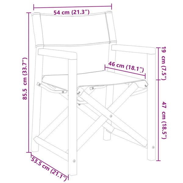vidaXL Folding Garden Chairs 6 pcs. Cream Fabric