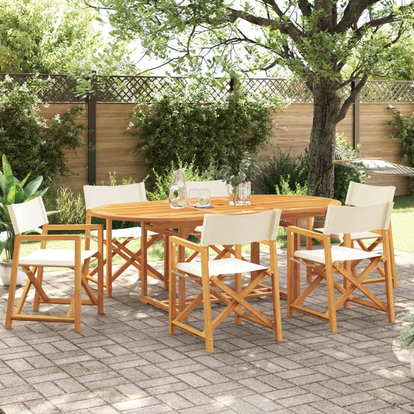 vidaXL Folding Garden Chairs 6 pcs. Cream Fabric
