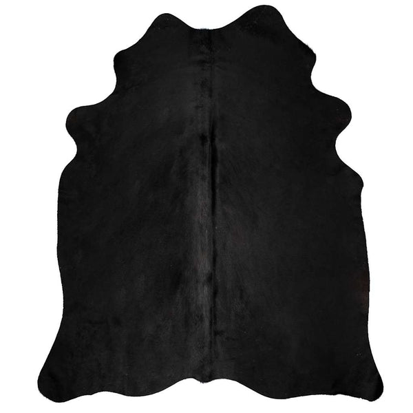 vidaXL Genuine Cowhide Rug Black 180x220 cm