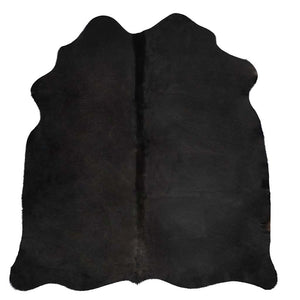 vidaXL Genuine Cowhide Rug Black 180x220 cm