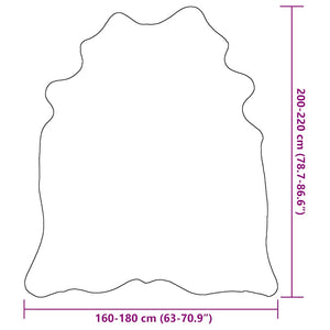 vidaXL Genuine Cowhide Rug Black 180x220 cm