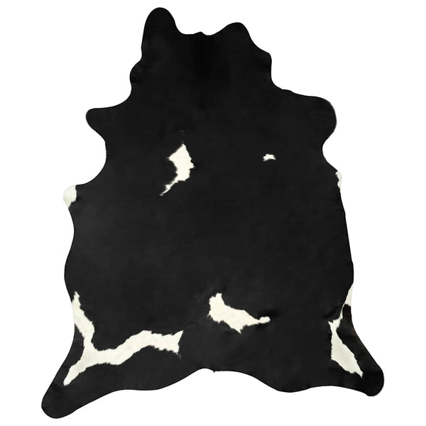 vidaXL Cowhide Rug Black and White 180x220 cm