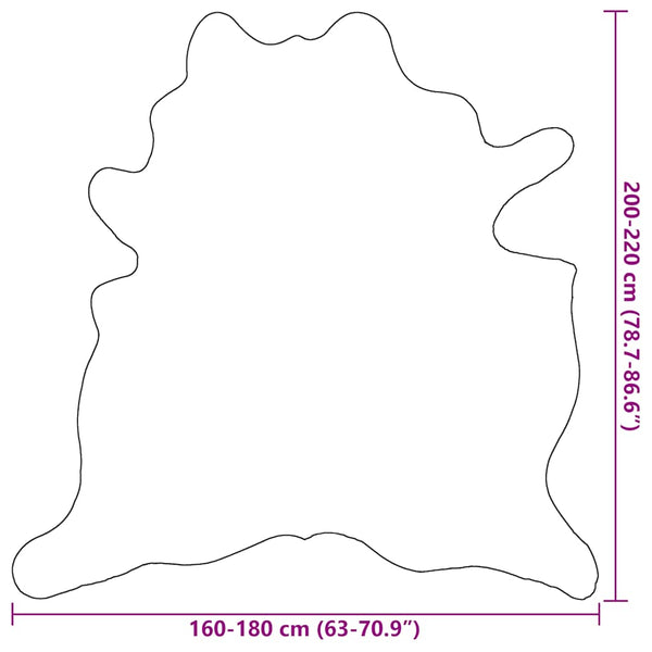 vidaXL Cowhide Rug Black and White 180x220 cm