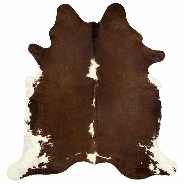 vidaXL Rug Genuine Cowhide Brown and White 180x220 cm