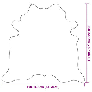 vidaXL Rug Genuine Cowhide Brown and White 180x220 cm