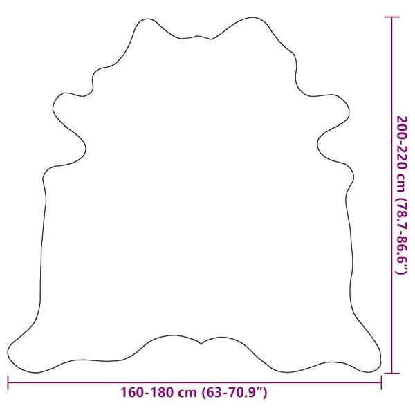 vidaXL Rug Genuine Cowhide Brown and White 180x220 cm