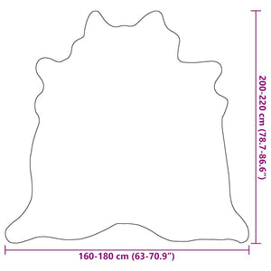 vidaXL Real Cowhide Rug Beige 180x220 cm
