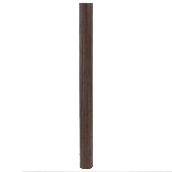 Dunkelbrauner Bambus Teppich 80x400 cm