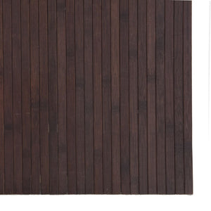 Dunkelbrauner Bambus Teppich 80x400 cm