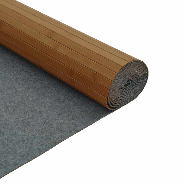 Brauner Bambus Teppich 80x500 cm