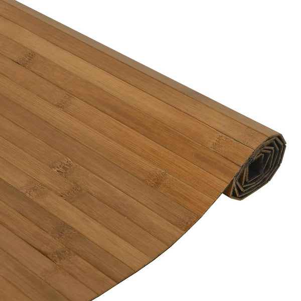Bambus Teppich Braun 100x100 cm