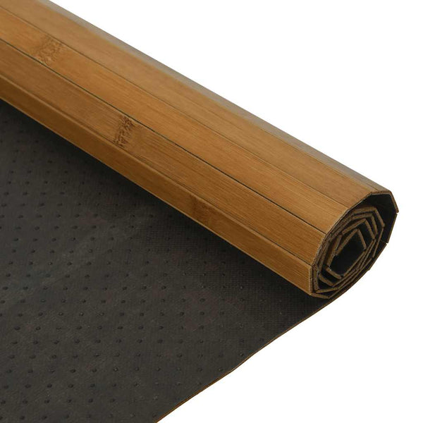 Bambus Teppich Braun 100x100 cm