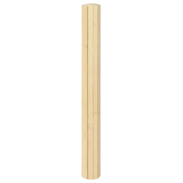 Bambus Teppich Hell 100x100 cm