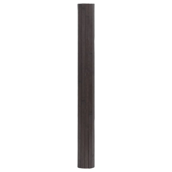 Dunkelbrauner Bambus Teppich 100x100 cm
