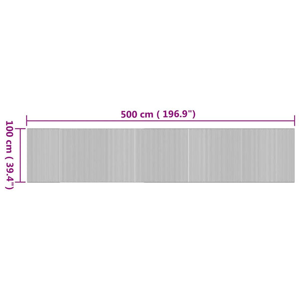 Bambus Teppich Natur 100x500 cm