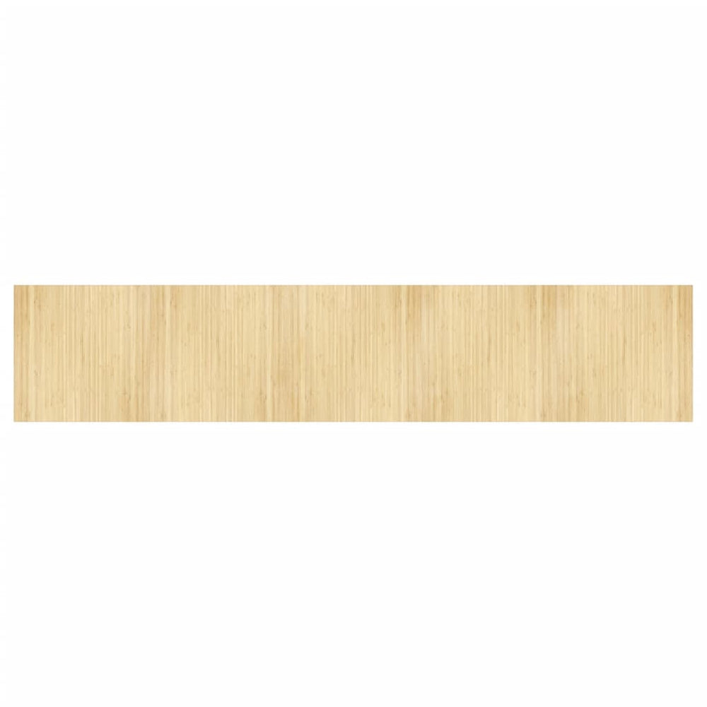 Bambus Teppich Hell Natur 100x500 cm