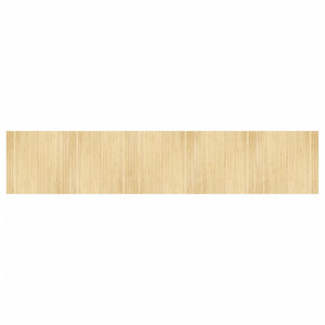 Bambus Teppich Hell Natur 100x500 cm