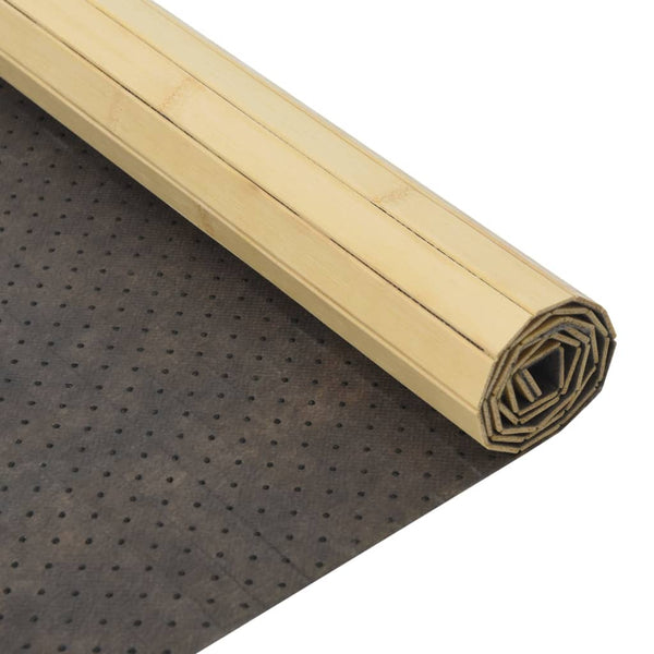 Bambus Teppich Hell Natur 100x500 cm