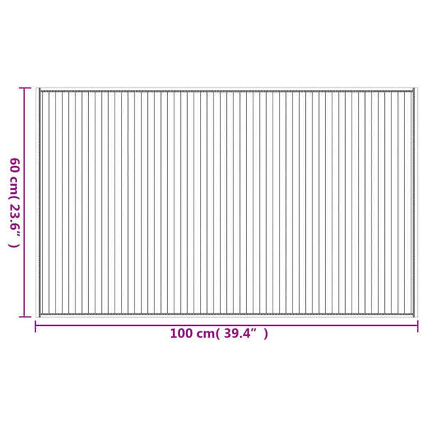 vidaXL Rectangular Black Rug 60x100 cm Bamboo